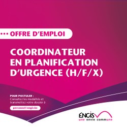 OFFRE D'EMPLOI - Coordinateur en planification d’urgence (H/F/X)