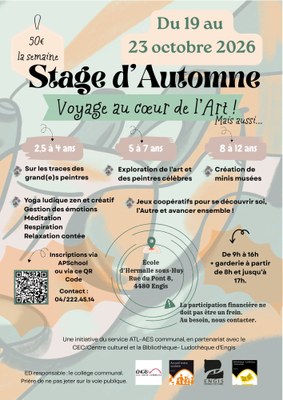 STAGE D’AUTOMNE – Voyage au cœur de l’Art !