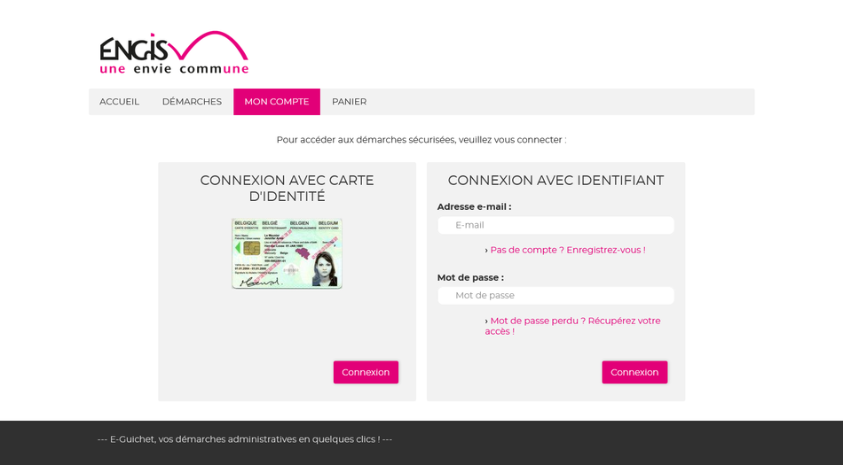 Screenshot 2022 02 22 at 10 32 56 Engis   Guichet en ligne   Connexion